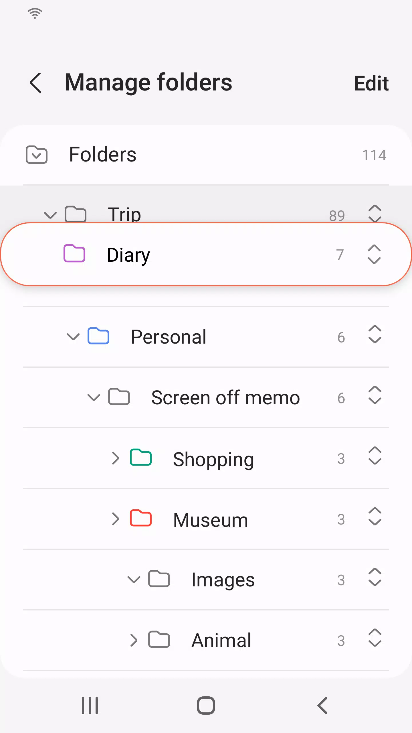 Schermata Samsung Notes 1