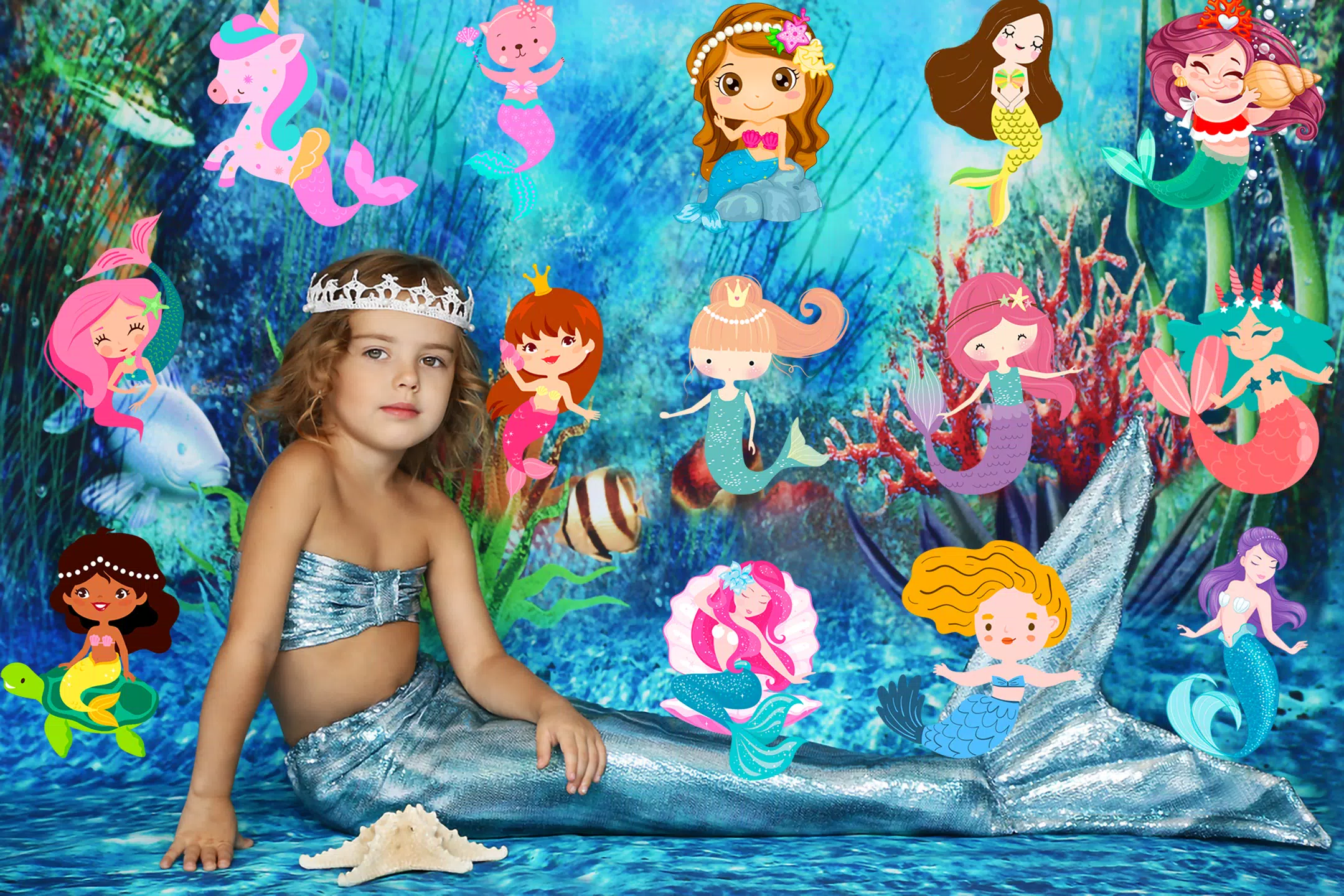 Mermaid Magic Photo Editor Captura de pantalla 1