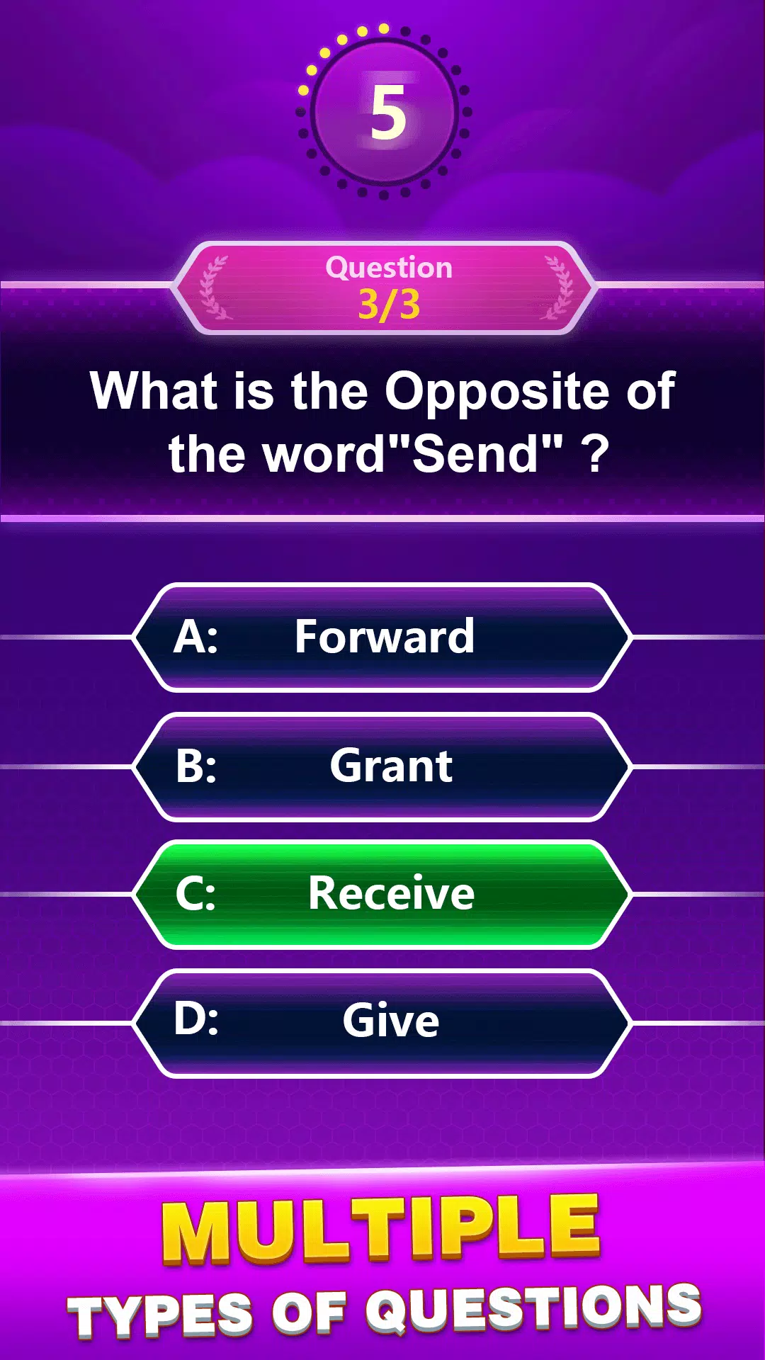 Spelling Quiz -Juego triviales Captura de pantalla 2