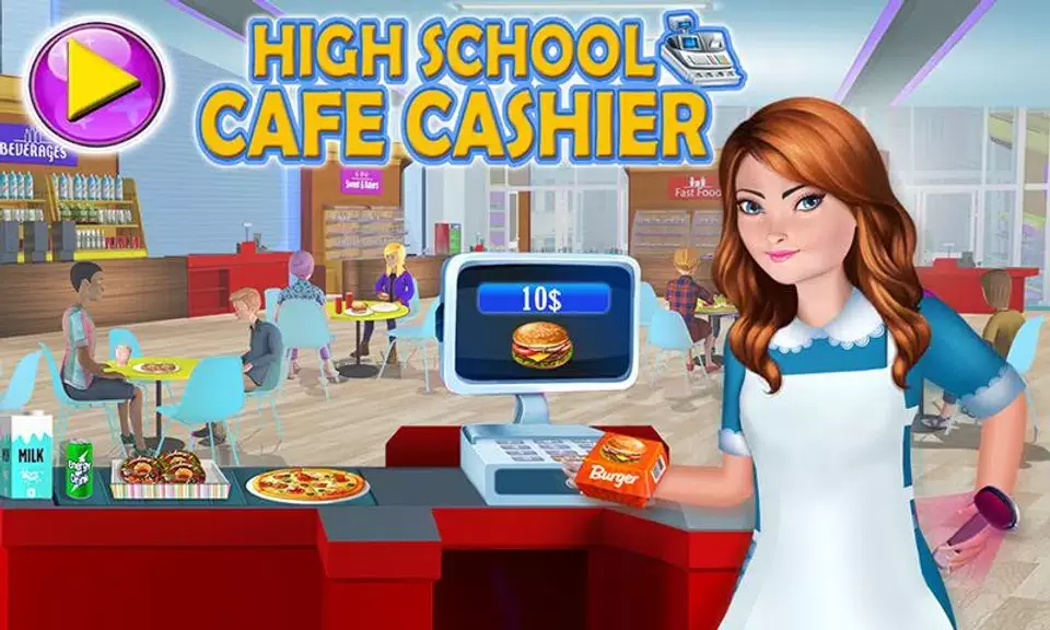 High School Cafe Cashier Games Zrzut ekranu 3