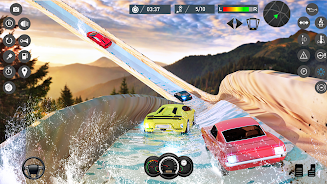 Water Slide Car Race games Captura de tela 1