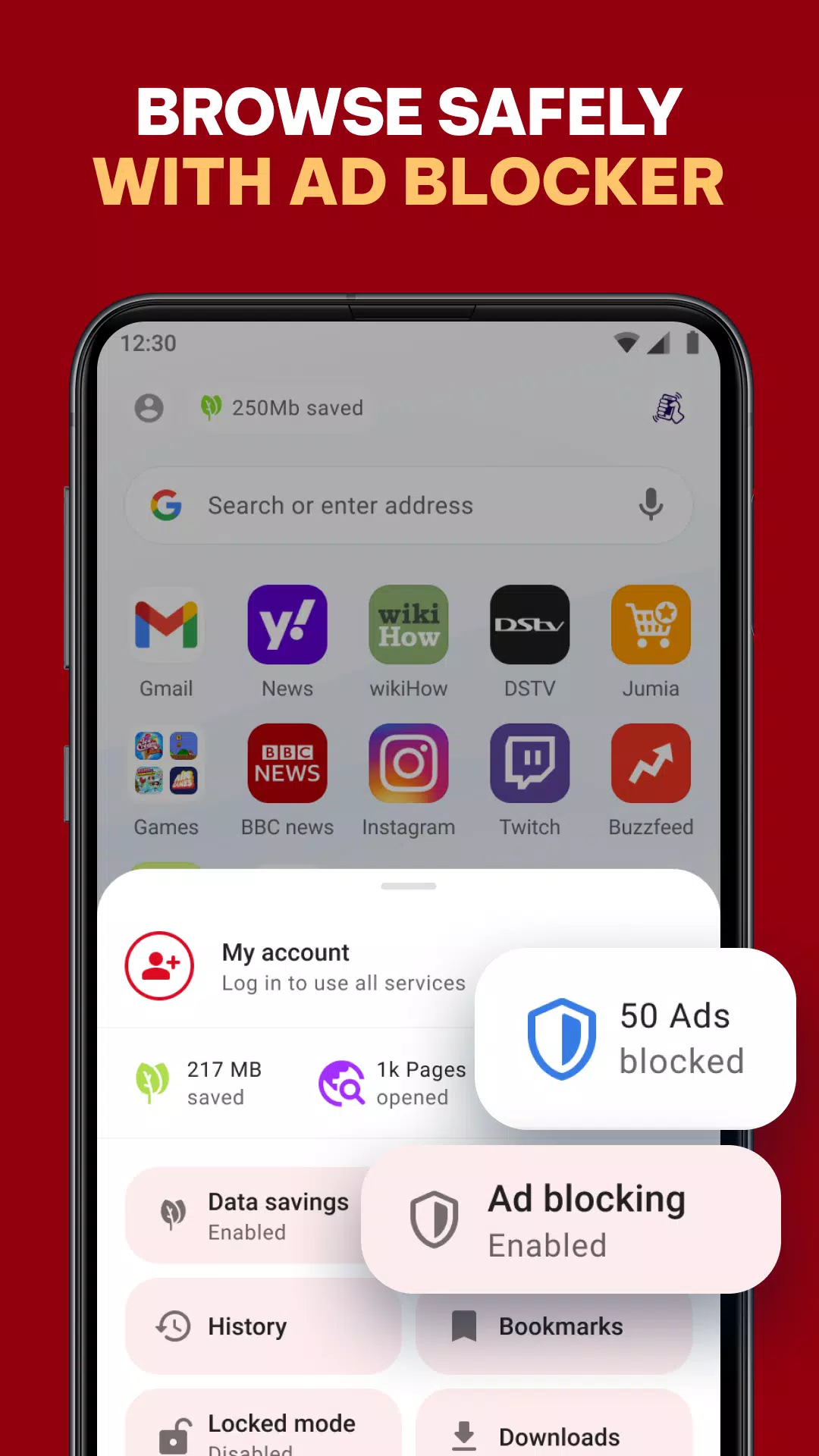 Opera Mini - 极速浏览器应用截图第2张
