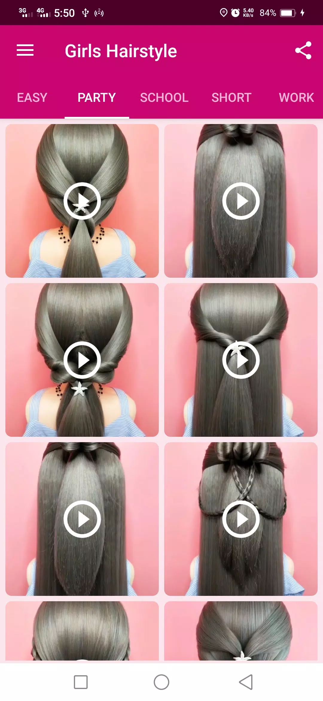 Girls Hairstyle Captura de pantalla 1