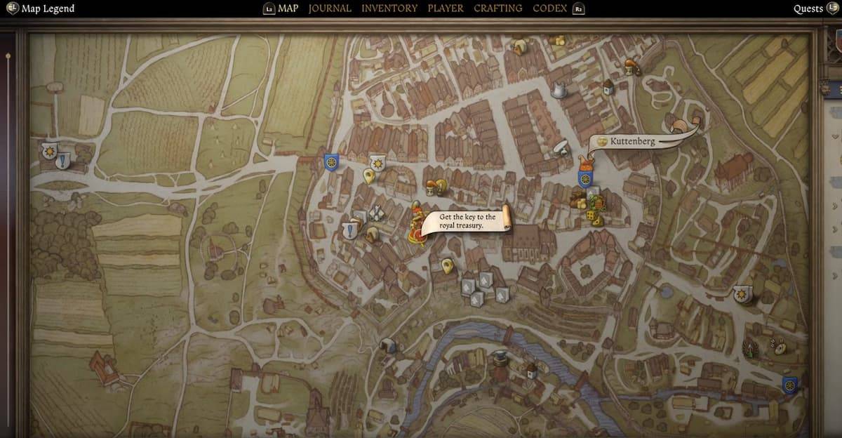 Ang screenshot ng mapa na nagpapakita ng lokasyon ng labas ng bahay malapit sa bahay ni Vavak sa Kaharian Halika: Deliverance 2