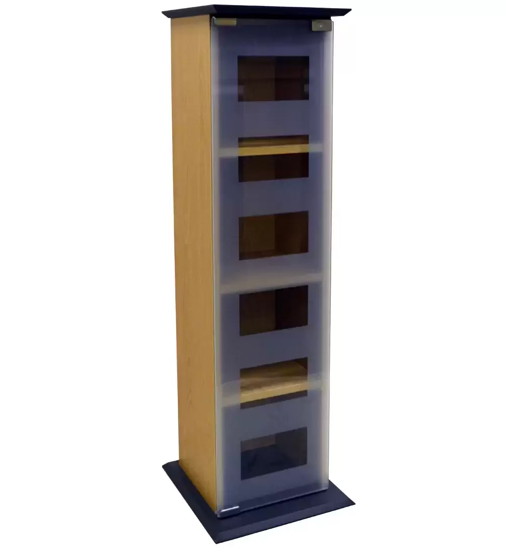 Glass-door game storage cabinet