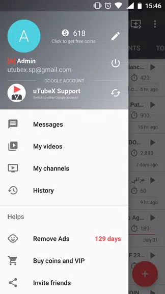 uTubeX - Views, subs, likes and comments exchange Captura de pantalla 0