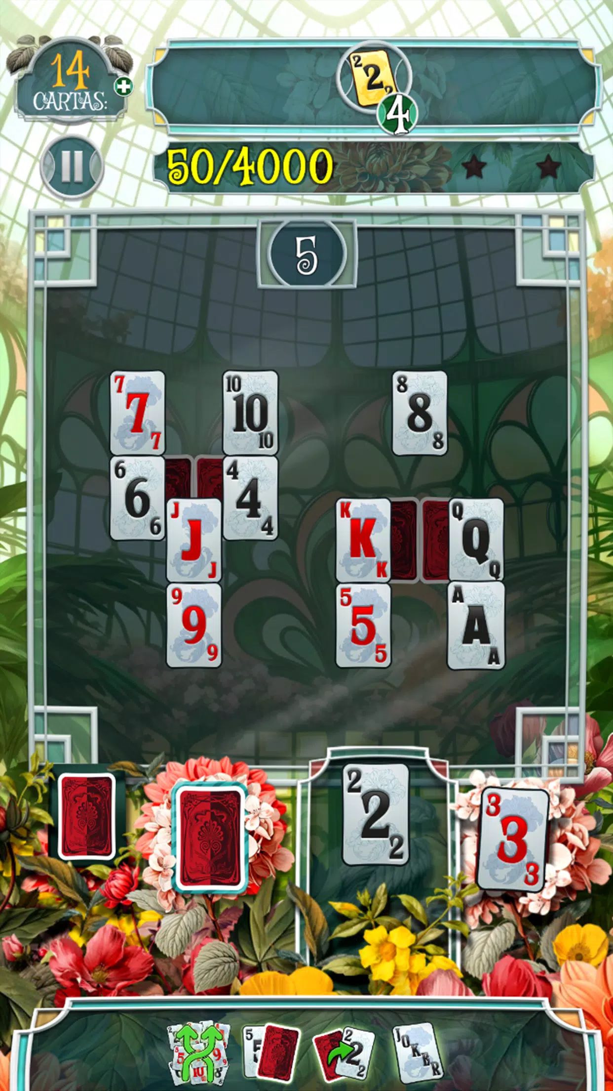 Greenhouse Solitaire TriPeaks Captura de tela 2