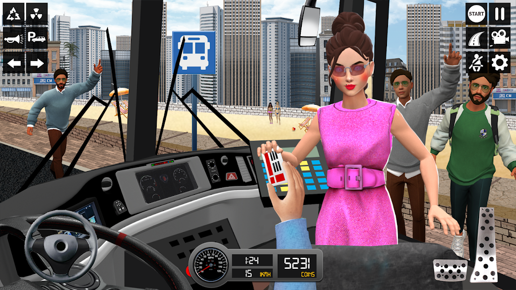 Driving Simulator 3d Bus Games Tangkapan skrin 0