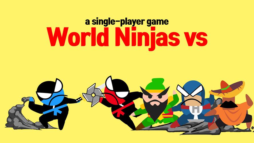 Jumping Ninja Battle 2 Player Schermafbeelding 1