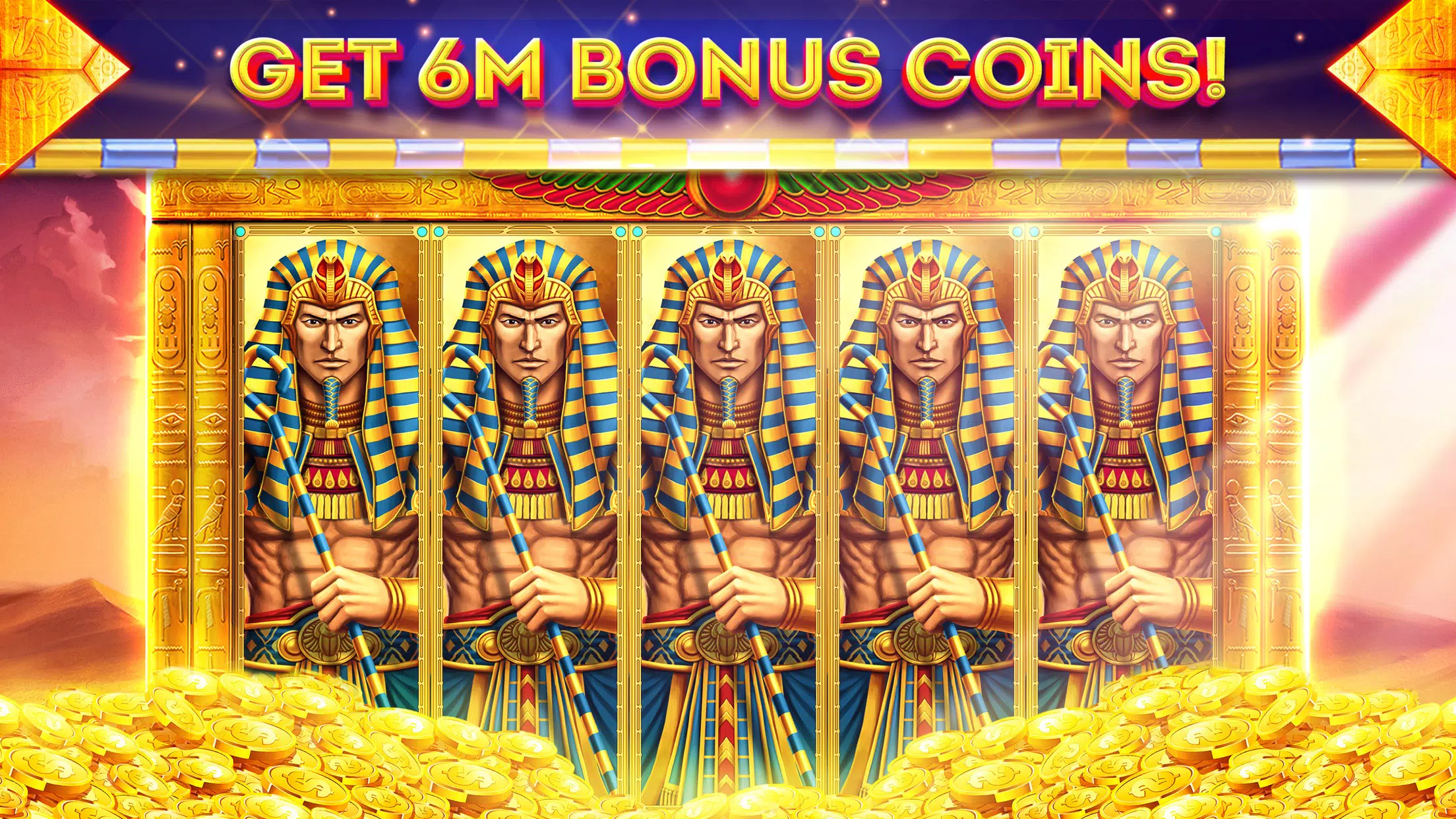 Pharaohs of Egypt Slots Casino ဖန်သားပြင်ဓာတ်ပုံ 0