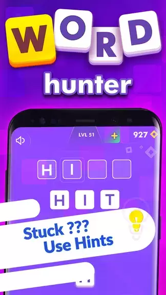 Word Hunter - Offline Word Puz Tangkapan skrin 1