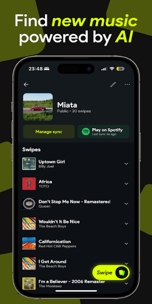 Swipefy for Spotify Captura de pantalla 0