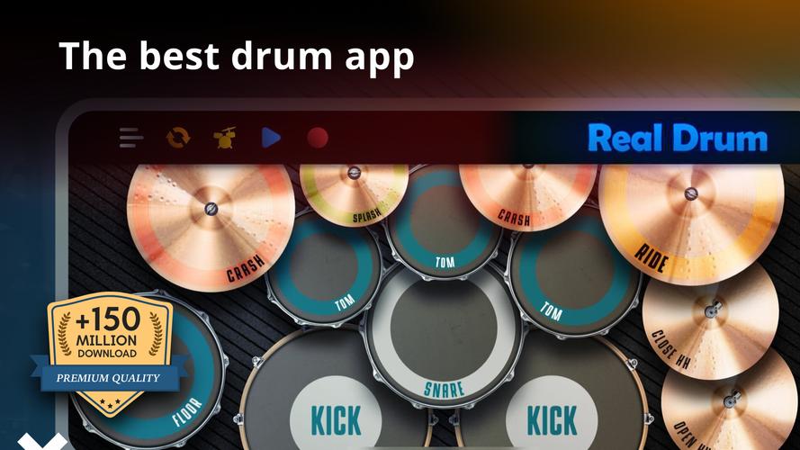 Real Drum: schlagzeug spielen Screenshot 0