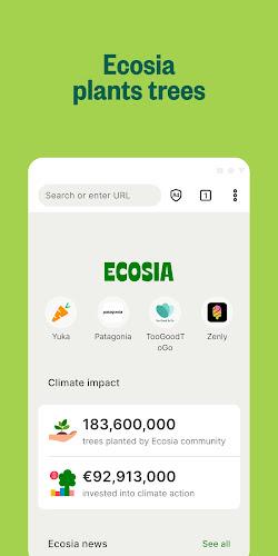 Ecosia: Browse to plant trees. ဖန်သားပြင်ဓာတ်ပုံ 1