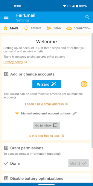 FairEmail, privacy aware email Screenshot 0