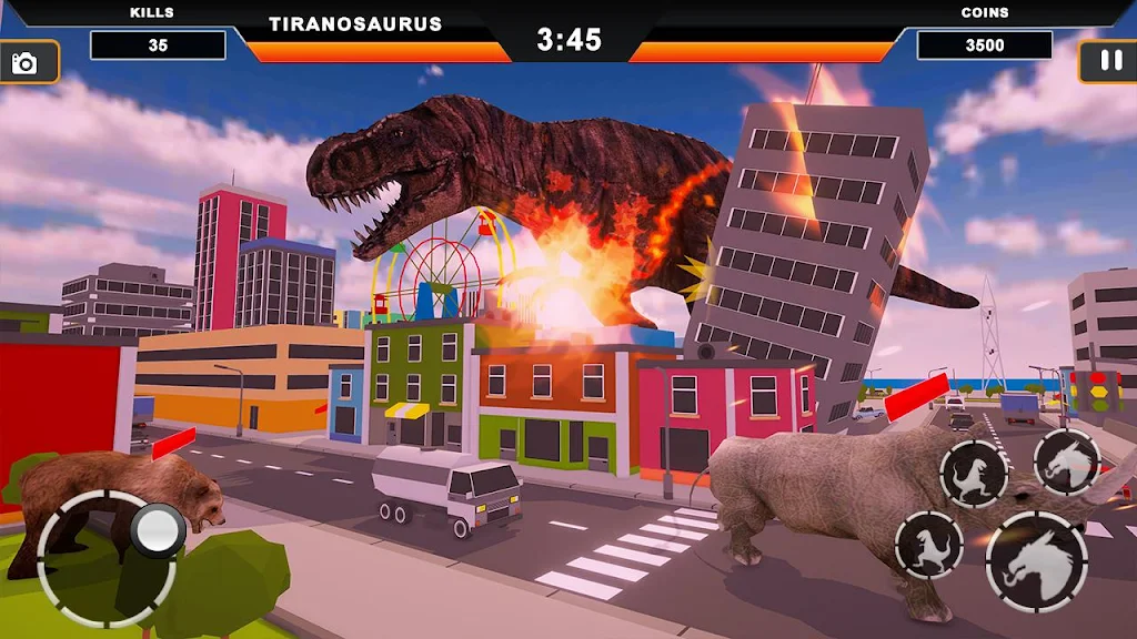 Dinosaur Rampage: Dino City Rampage Simulator ภาพหน้าจอ 1