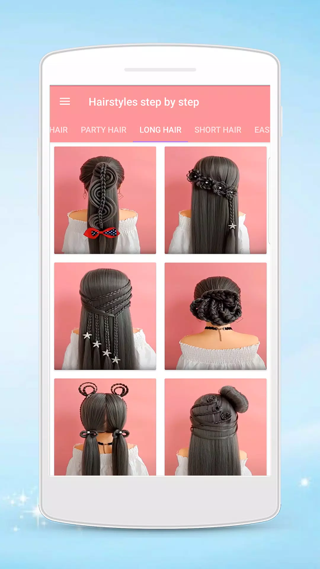 Hairstyles step by step Ekran Görüntüsü 0