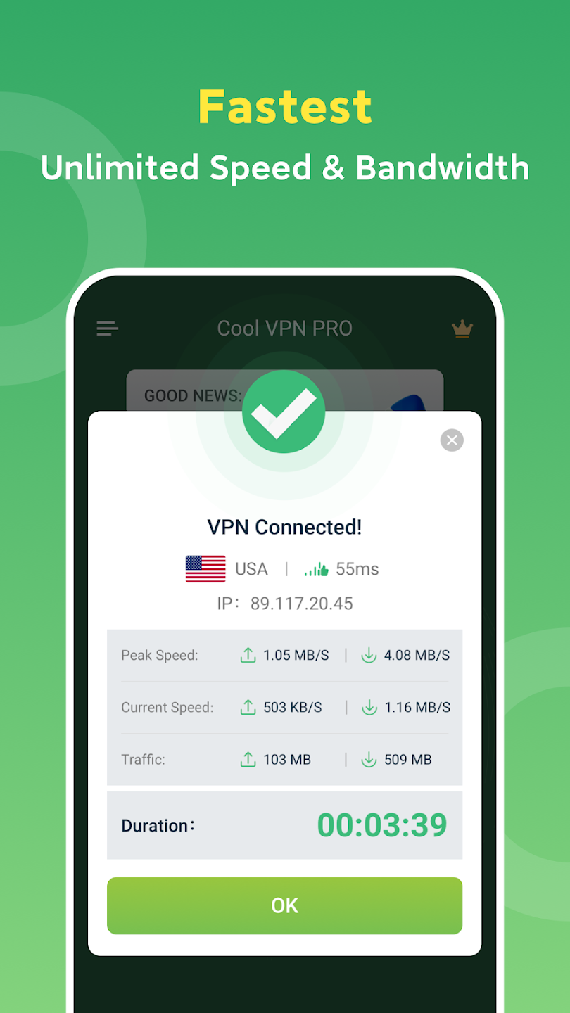 Cool VPN Pro ภาพหน้าจอ 1