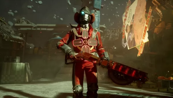 The Outer Worlds 2 Character Holding A Saw Gun