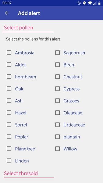 Alert Pollen Screenshot 1