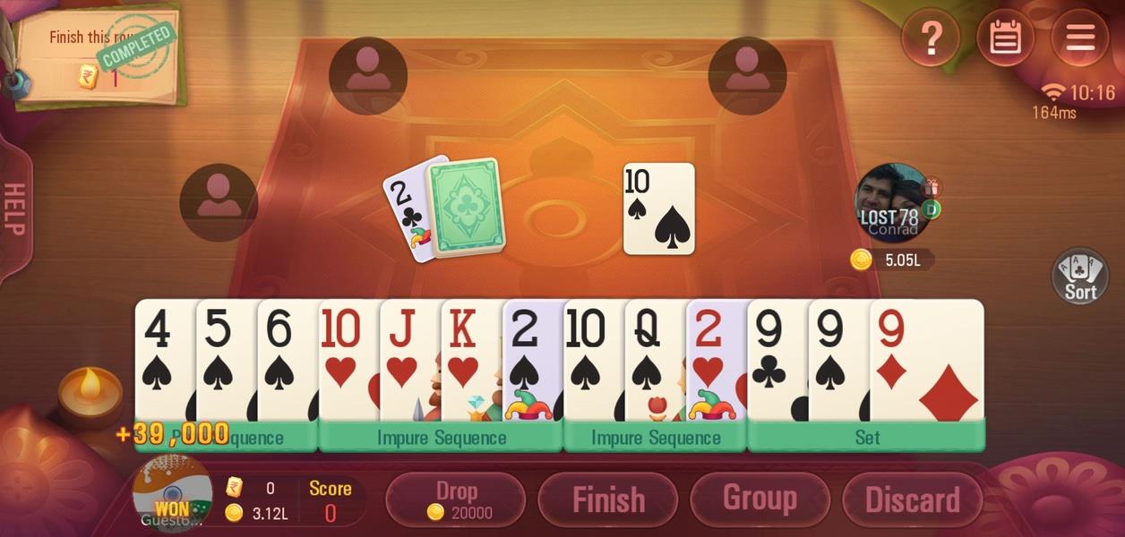 Rummy Plus - Online Indian Rummy स्क्रीनशॉट 2