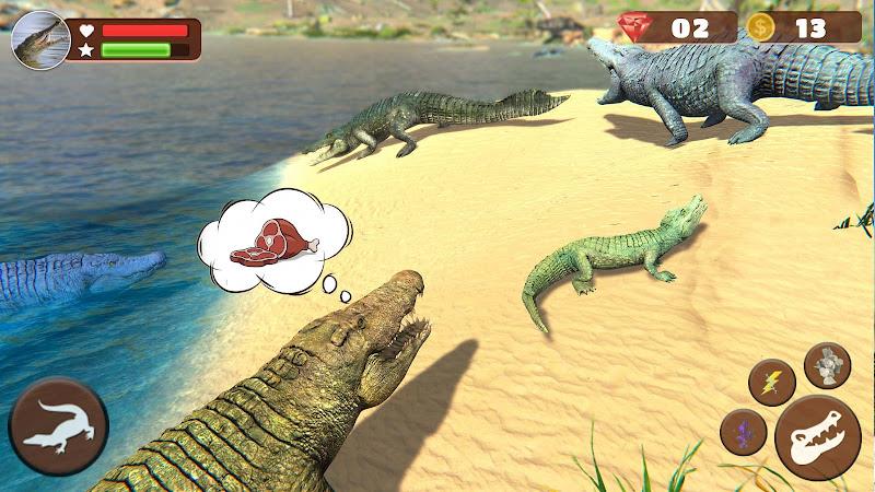 Wild Crocodile Family Sim Game スクリーンショット 0