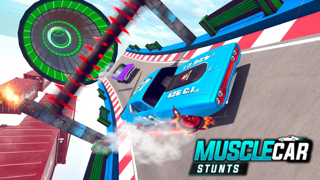 Muscle Car Stunts - Ramp Car Скриншот 3
