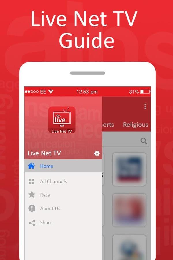 Live Net TV Streaming Guide Captura de tela 2