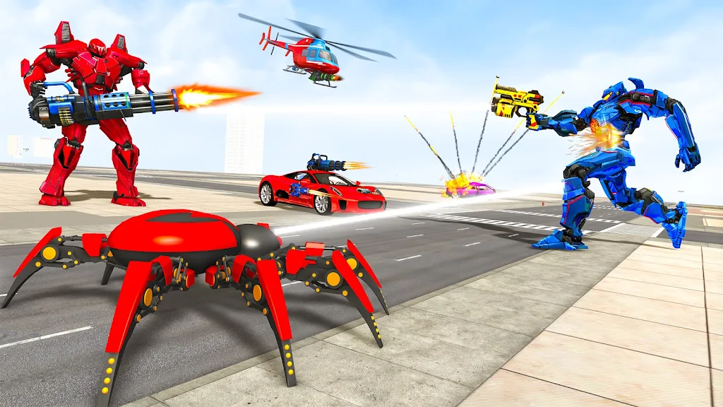 Spider Robot Games: Robot Car Zrzut ekranu 1