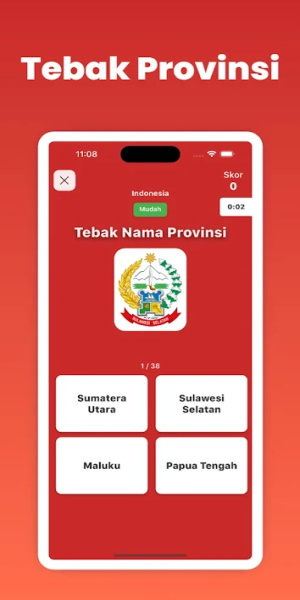 Tebak Nama Negara & Provinsi Captura de pantalla 2