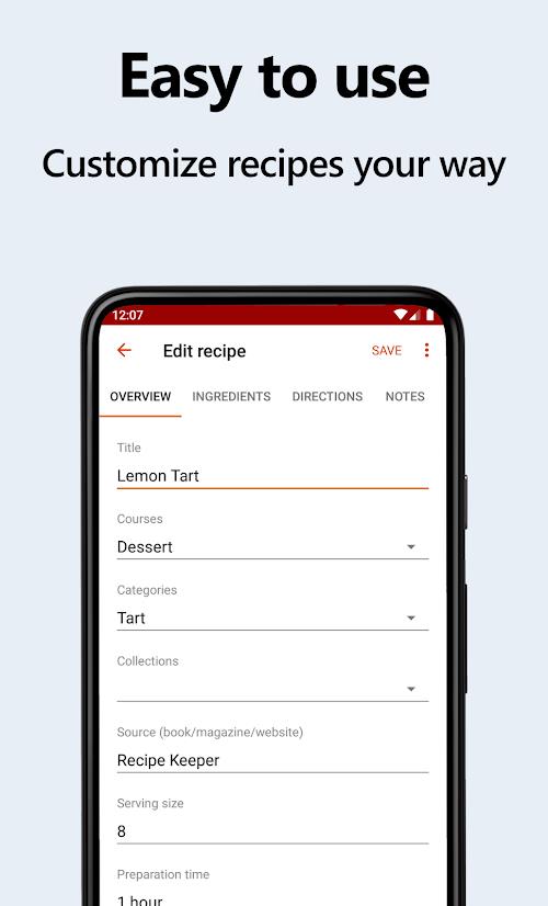 Recipe Keeper स्क्रीनशॉट 1