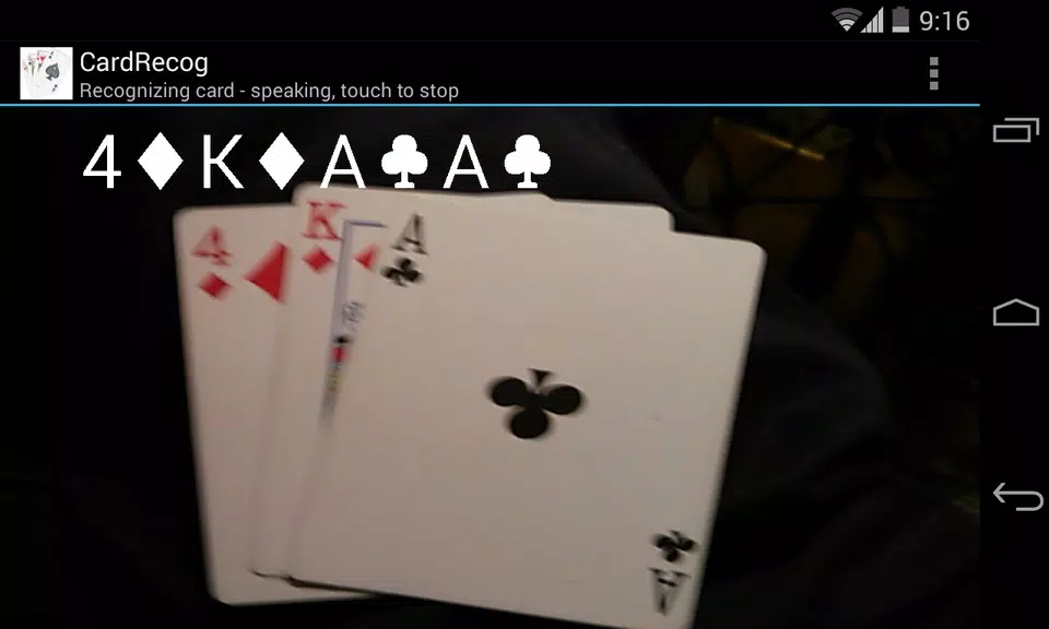 CardRecog Recognize Play Cards Screenshot 0