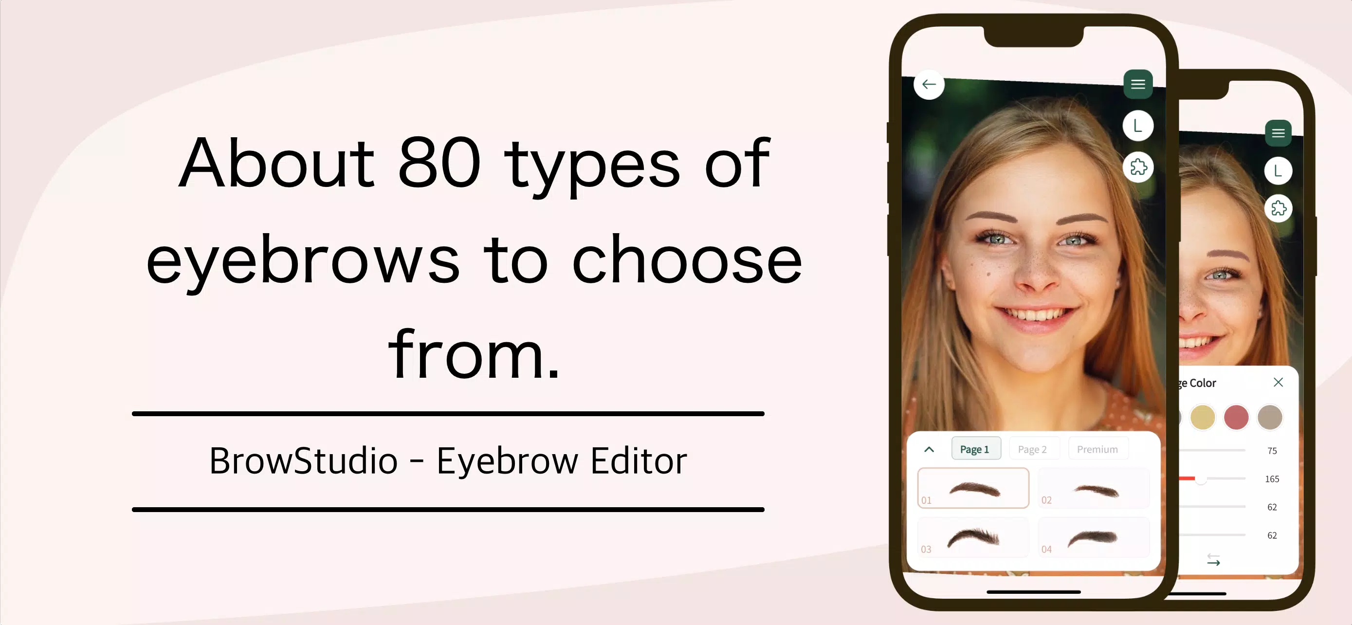 Find ideal eyebrows：BrowStudio应用截图第0张