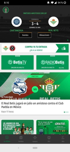 Real Betis Balompié Zrzut ekranu 2