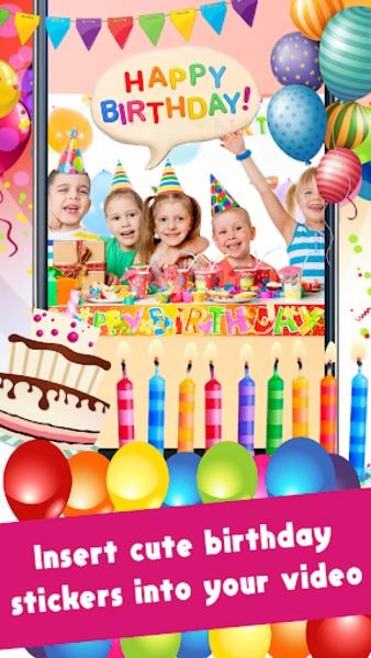 Happy Birthday Video Maker With Music And Photos Schermafbeelding 3