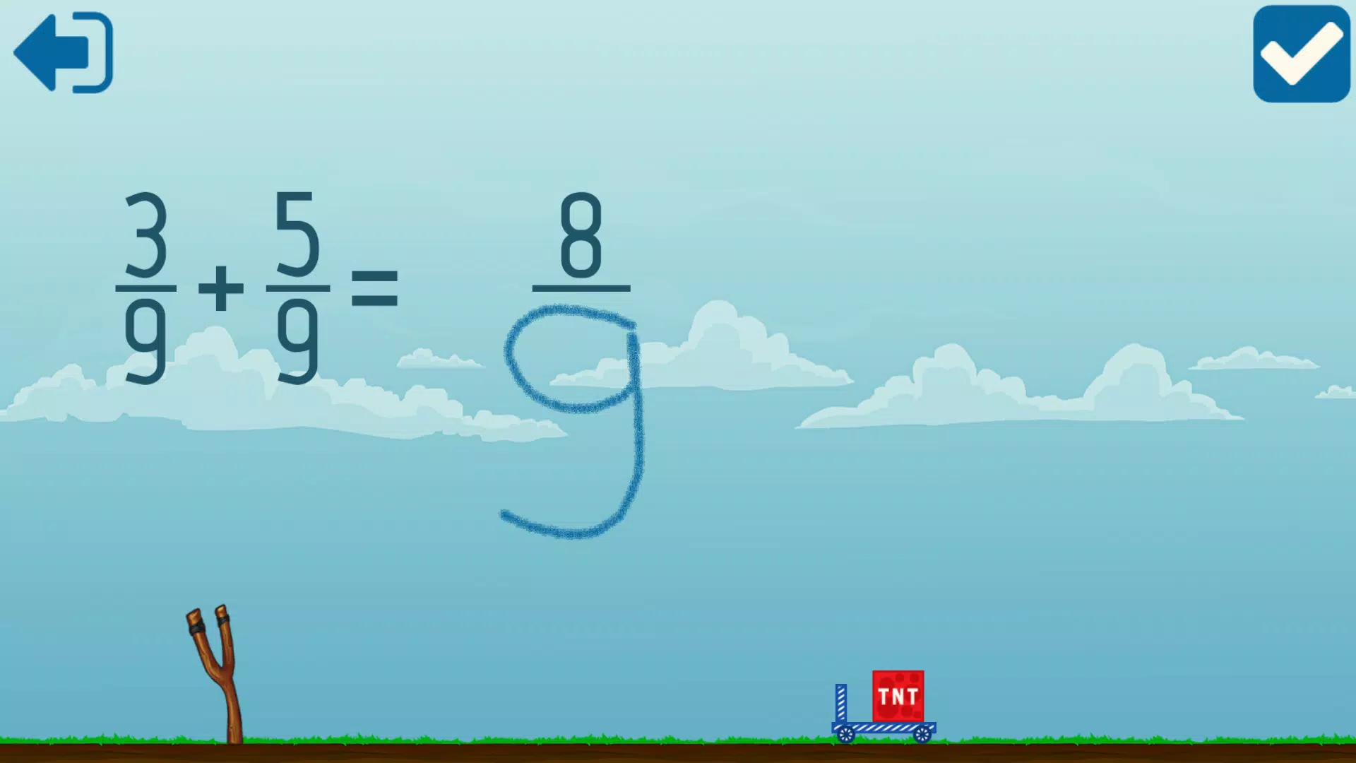 Adding Fractions Math Game Captura de tela 3
