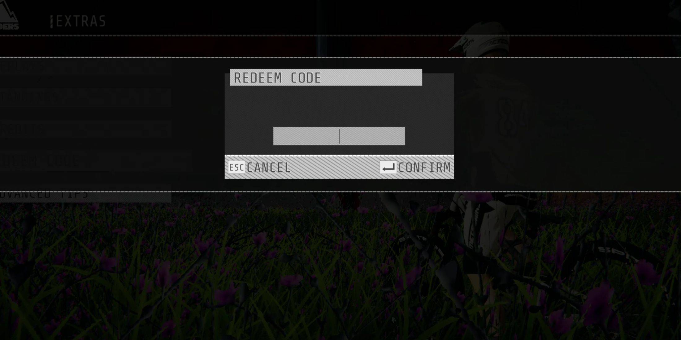 Image: In-game code redemption menu