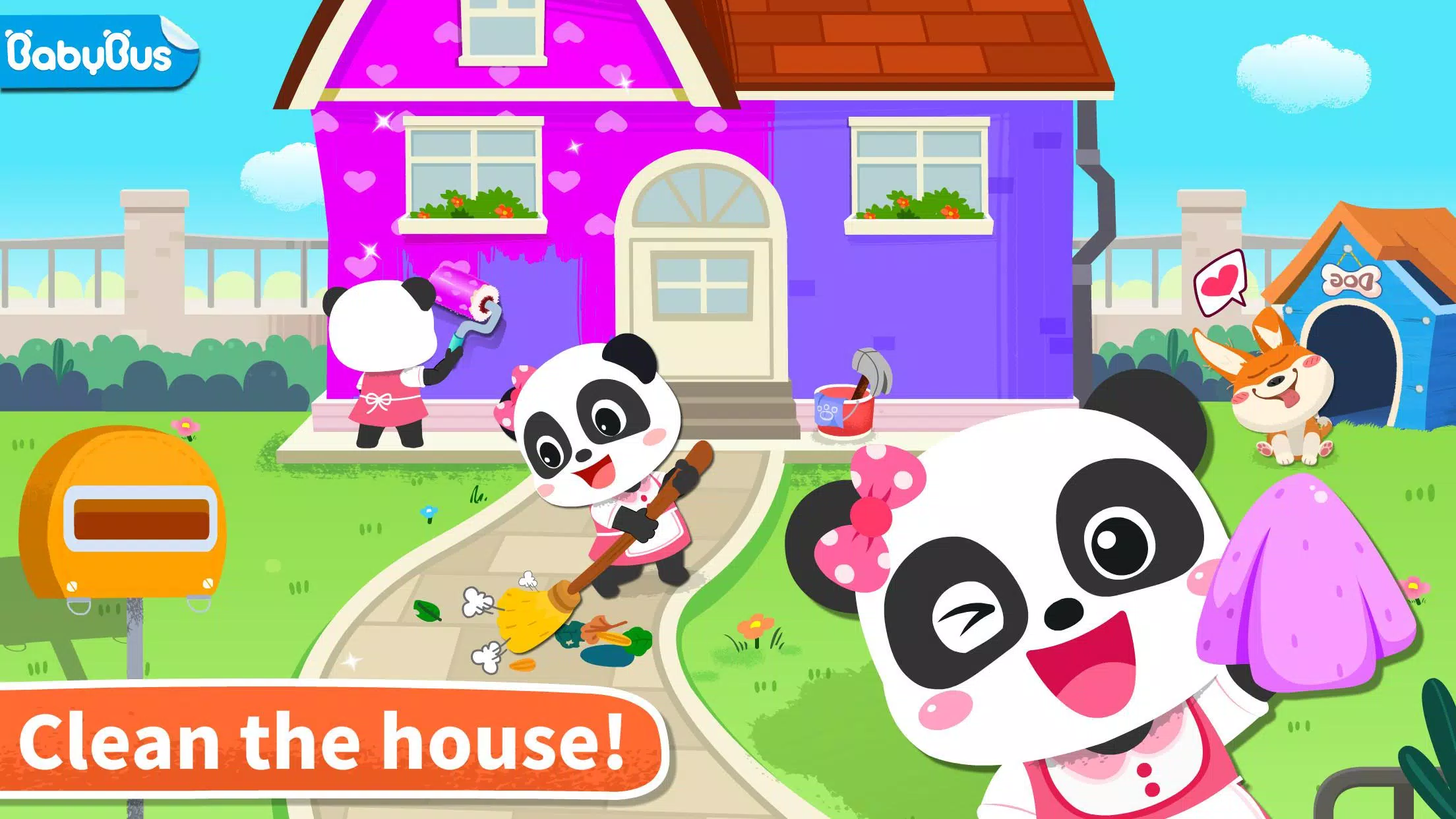 Baby Panda' s House Cleaning Captura de pantalla 0