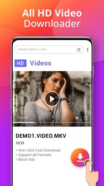 Downloader - Video Downloader Tangkapan skrin 1