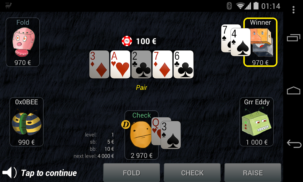Bots Don't Bluff Offline Poker Schermafbeelding 3