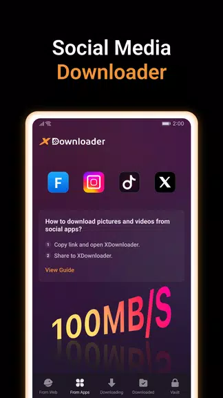 X Video Downloader & Player Скриншот 1