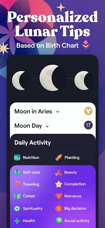 Moonly App - Calendário Lunar Captura de tela 2