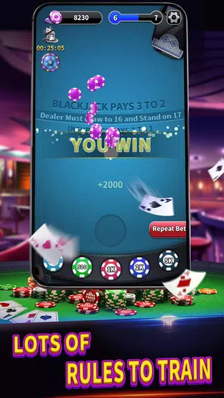 BlackJack 21 lite offline game Zrzut ekranu 3