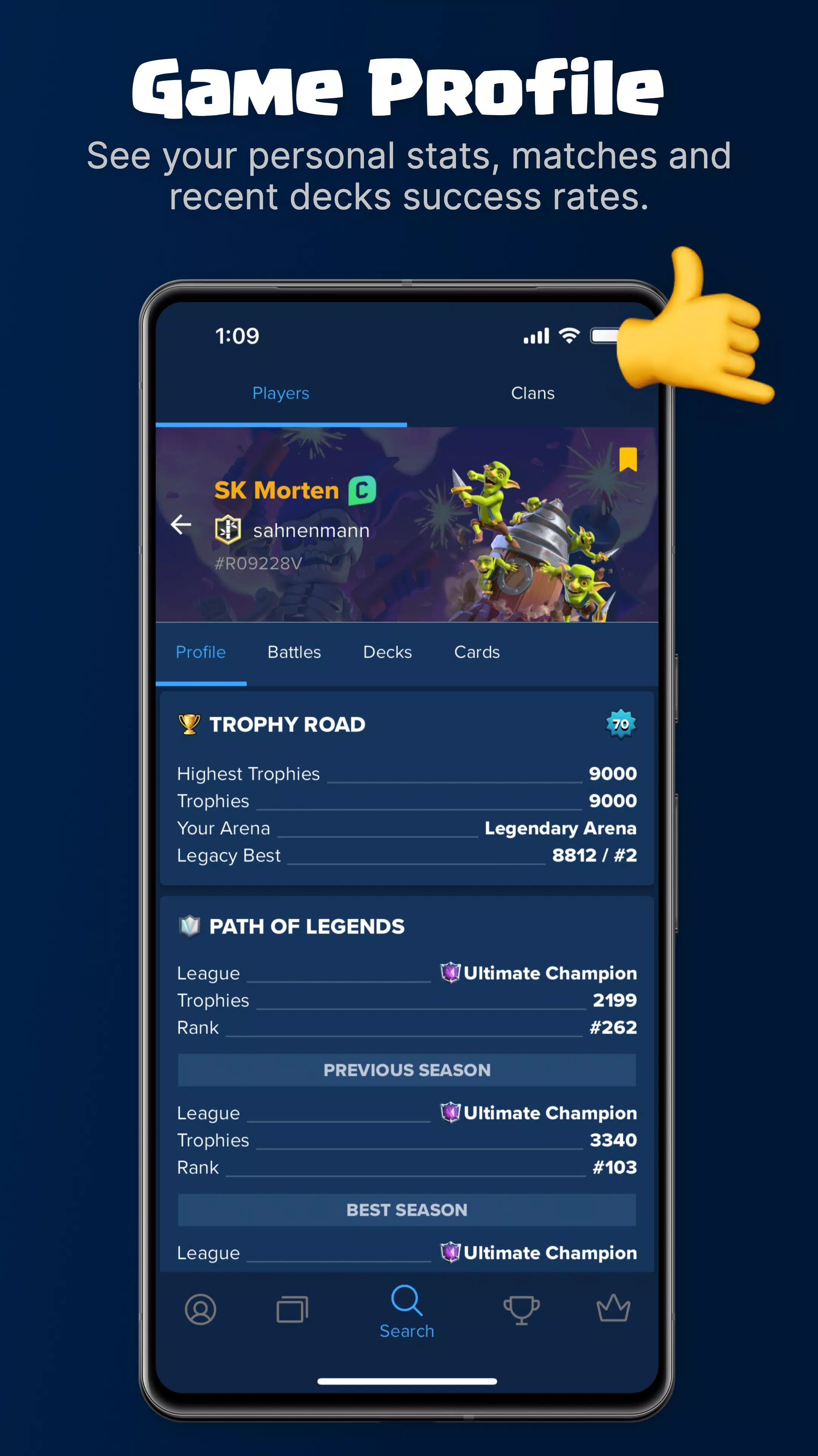 Stats Royale for Clash Royale Captura de pantalla 3