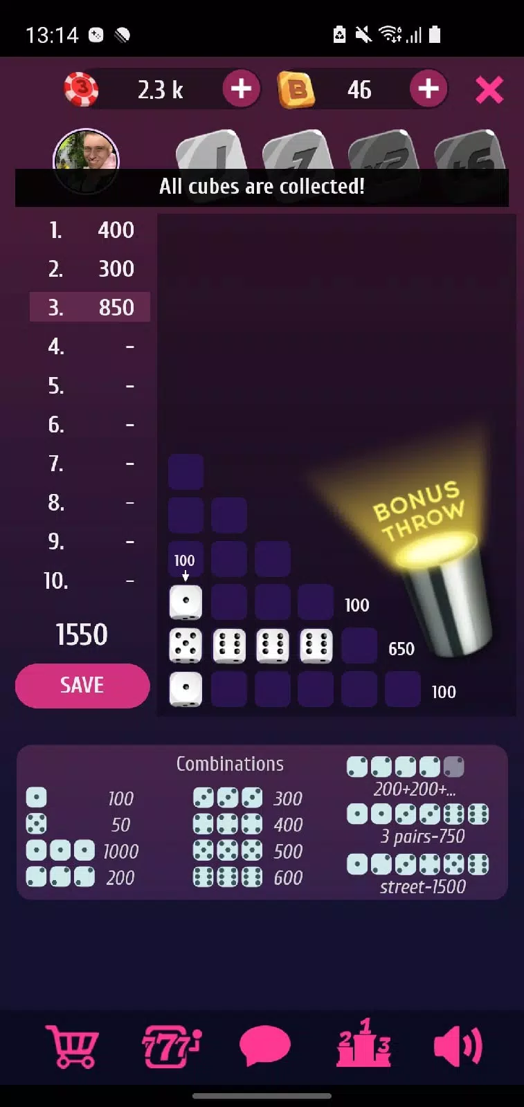 Farkle Pro - 10000 dice game ภาพหน้าจอ 2