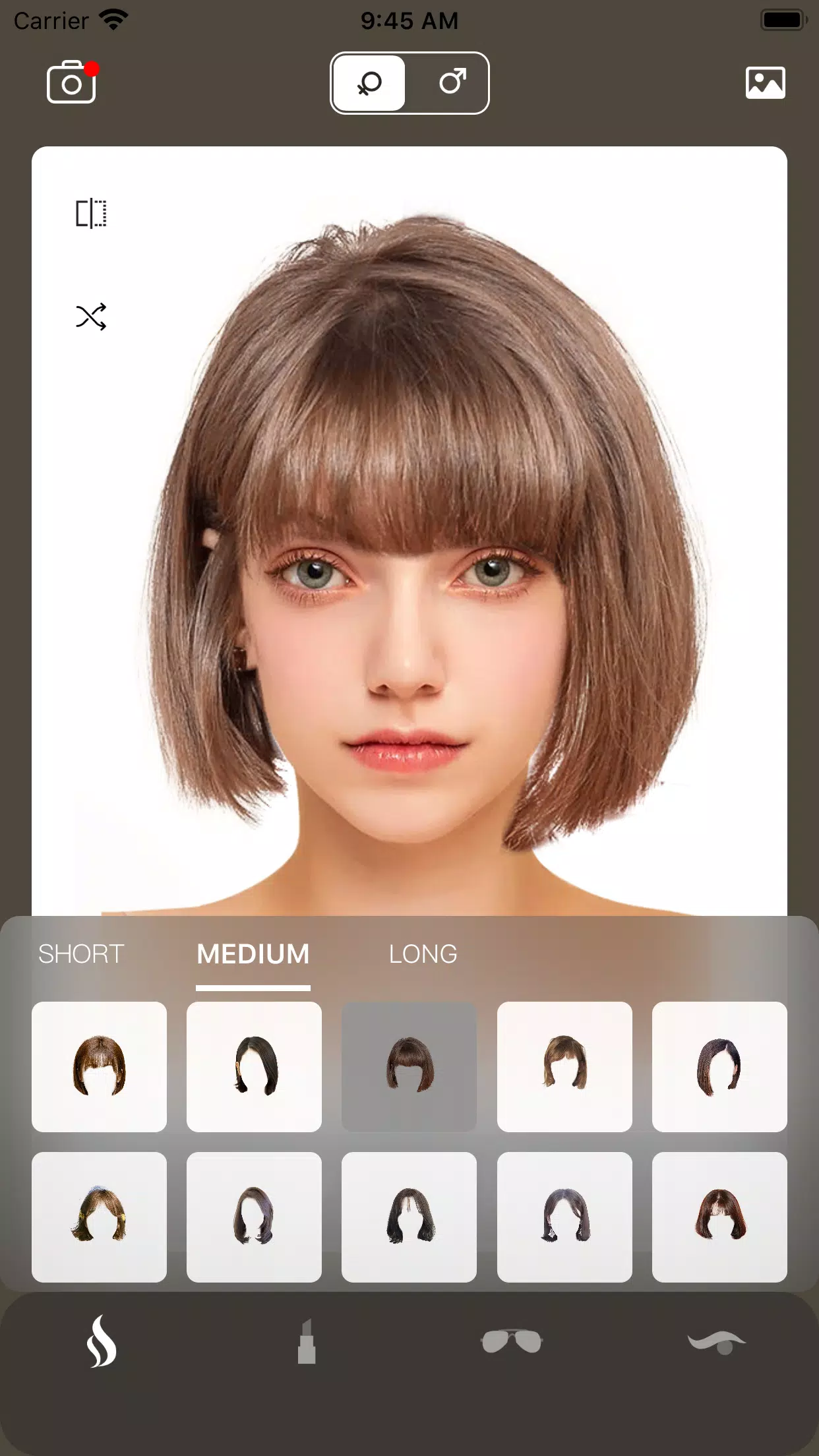 AI Hairstyle Try On・Bangs・Wigs Tangkapan skrin 0