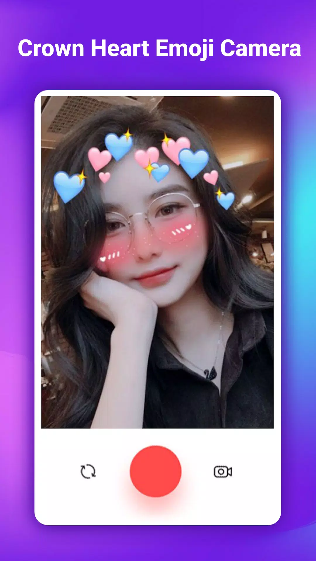 Crown Heart Emoji Camera Ekran Görüntüsü 3