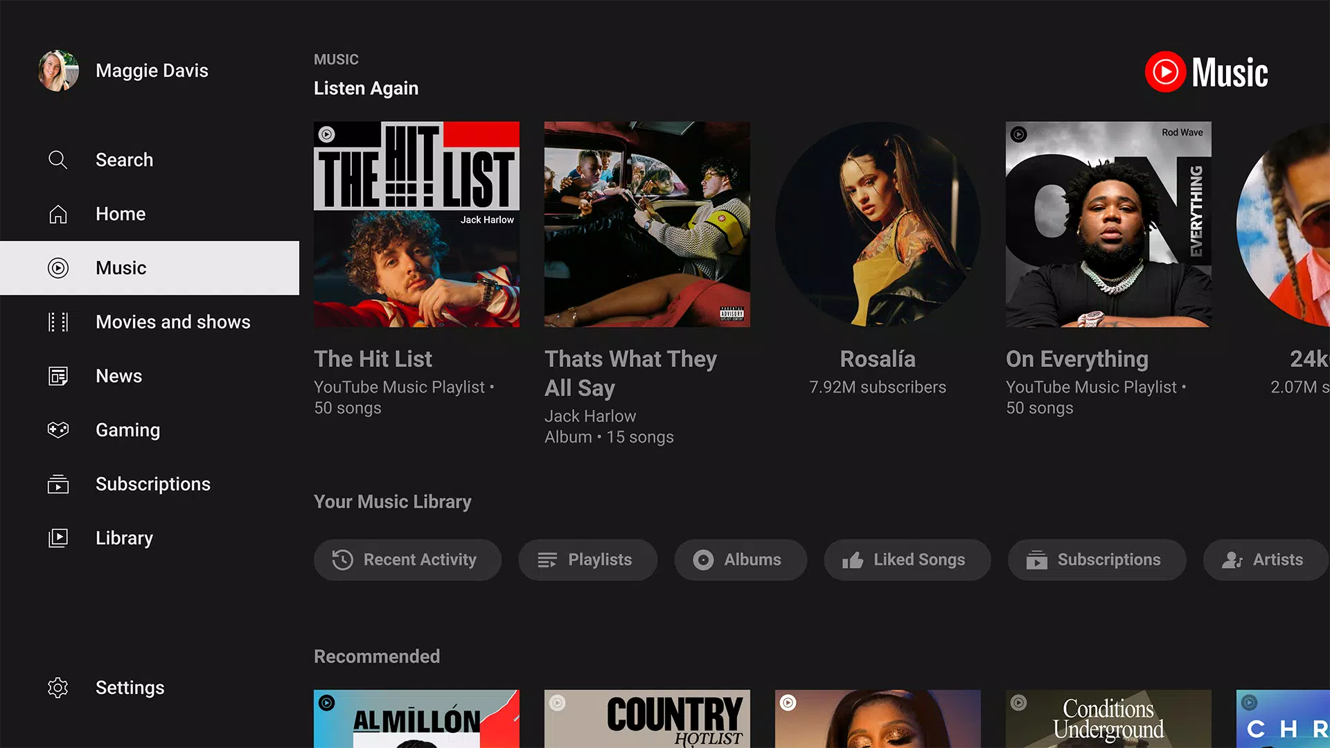 YouTube for Android TV 스크린샷 1