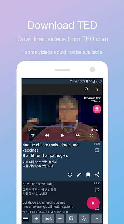 LingoTube dual caption player Mod Zrzut ekranu 2
