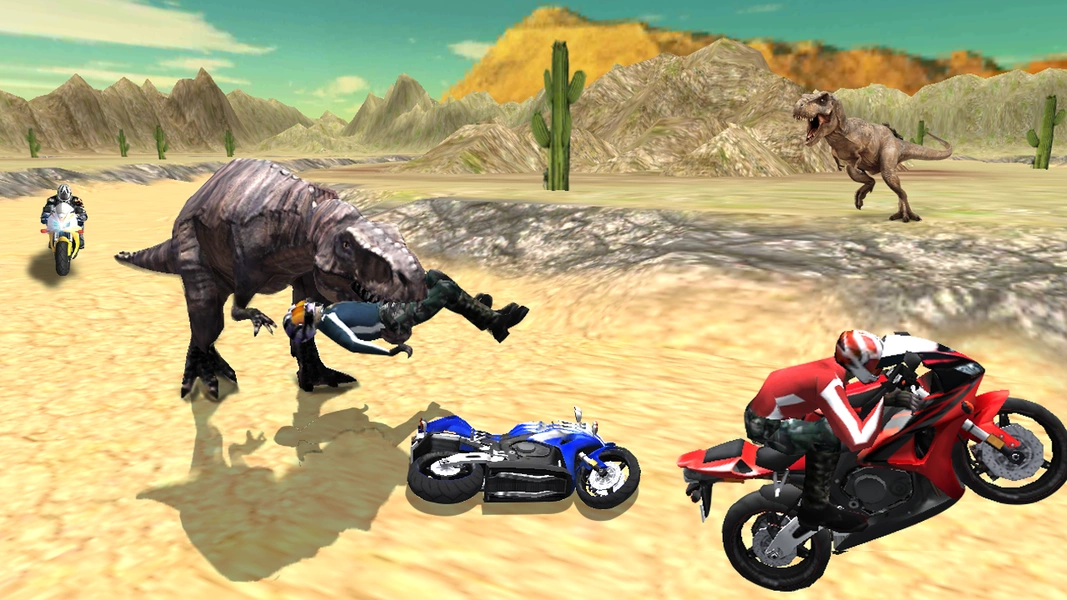 Dino World Bike Race Game - Jurassic Adventure Schermafbeelding 3